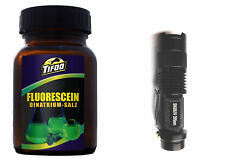 Fluorescein Dinatriumsalz / Uranin (100 g) + UV-Lampe - Fluoreszenz-Komplettset