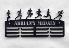 THICK 5mm Acrylic Personalised Male Runner 3Tier Medal Hanger / Medal Holder