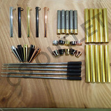 Mixed Finishes Slimline Pen Kits X 5 off Sets -  for woodturning