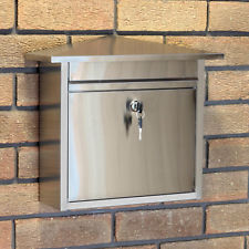 Stainless Steel Lockable Mailbox/Postbox Outdoor Home Mail/Post/Letter Box Large