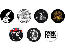Lot Pack Badge Button Pins Ø25mm Queen Freddie Mercury Rock UK