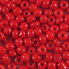 Perles de Rocailles en verre Opaque 4mm Rouge 20g (6/0)
