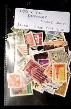  100 WORLD STAMPS, ALL DIFFERENT, OFF PAPER, price £1.00  FREE POSTAGE