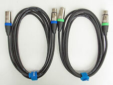 3m Mikrofon Kabel XLR DMX Kabel OFC-Kupfer  2 Stück je 3m lang inkl. Kabelklett