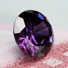 19.58CT Violet Saphir Rond Coupe Diamant Pierre Précieuse Gemme Bijoux DIY 15MM