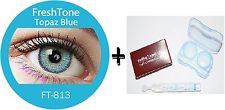 Contact Lenses Colored  FRESHTONE® Topaz Blue + Case + AVIZOR solution 10 ML