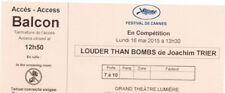 Ticket billet collector LOUDER THAN BOMBS - Joachim Trier Cannes Film Festival 
