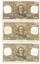 Lot 9 notes Banque de France 100 Francs Corneille Fine