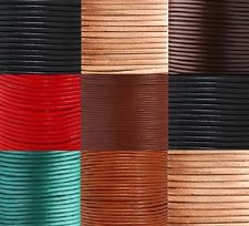 Real Round Leather Cord 100% Genuine 1, 2, 3, 4, 5, 6mm Black, Brown, Natural