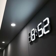À Variation Numérique 3D Led Horloge Murale Réveil Snooze 12/24 Heures