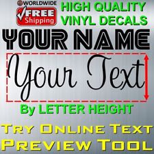 PERSONALIZED CUSTOM TEXT NAME NUMBER VINYL DECAL STICKER CAR WALL WINDOW DECOR