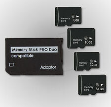 Memory Stick PRO Duo Adapter 8,16,32,64GB + microsd sd SDHC PSP Speicherkarte 
