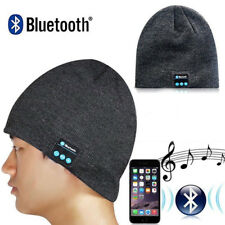 Unisex Bluetooth Sans Fils Casque Écouteur Bonnet Chapeau Calotte Audio Mic