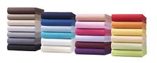 Jersey Spannbettlaken Betttuch Bettlacken 100% Baumwolle 8 Größen 32 Farben