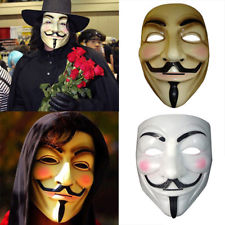 Anonymous Hacker V Pour Vendetta Guy Fawkes Déguisement Halloween Masque