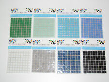 Planche Mosaïque Verre 10x10 mm x81 Pieces Glass Mosaic Stones Couleur au choix