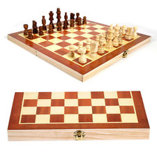 Jeu plateau d'échecs international pliable en bois international pour voyager HF