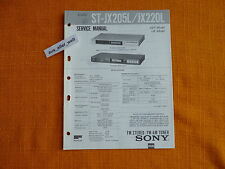 SERVICE MANUAL SONY ST JX205L JX220L Reparatur Anleitung 1985 manuel de service