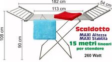 Stendino Elettrico MAXI ALTEZZA Stendibiancheria asciugabianchieria 20 elementi