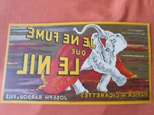 affichette transfert " Je ne fume que le Nil " signée Cappiello