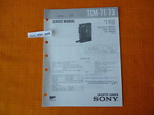 SERVICE MANUAL SONY TCM 71 73 english Reparatur Anleitung Schaltplan