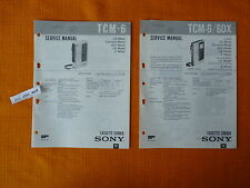 SERVICE MANUAL SONY TCM 6 6DX english Reparatur Anleitung Schaltplan