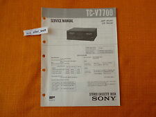 SERVICE MANUAL SONY TC V7700 english Anleitung Reparatur Schaltplan