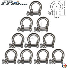 Manille Lyre 4mm Libre Passage 8mm ( Lot de 10 ) inox 316 - A4