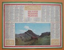 CALENDRIER ALMANACH DES POSTES PTT 1949 PRINTEMPS EN SAVOIE - OLLER -  A VOIR