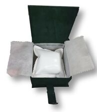 Cofanetto Scatolo Confezione Astuccio Con Cuscino Per Orologio Velluto Verde lac