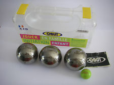OBUT coffret JUNIOR complet de 3 boules de pétanque triplette  460gr Ø67mm