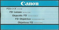 Canon FD Objektive - Deutsch, Japanisch, Englisch, Französisch, Spanisch