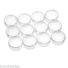 12 Boîtes Présentoir Rangement Plastique Transparent Bijoux 3.1x3.1x1.4cm