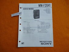 SERVICE MANUAL SONY WM F2041 english Anleitung hifi Schaltplan