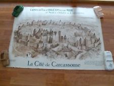 Affiche Chemin de fer SNCF Orléans Midi Carcassonne