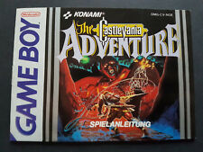 The Castlevania Adventure !!! Neuwertig !!!   Game Boy Spielanleitung