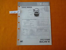 SERVICE MANUAL SONY TCM 4000 english Reparatur Anleitung Schaltplan