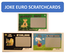 12 Fake lottery EURO (€) scratch cards scratchcards funny great for xmas!