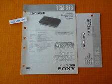 SERVICE MANUAL SONY TCM 818 english Reparatur Anleitung Schaltplan