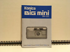 Konica Big Mini BM-201 Bedienungsanleitung Instructions Manual Mode d'Emploi