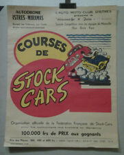 AFFICHE ANCIENNE  COURSES DE STOCK CARS AUTODROME ISTRES MIRAMAS