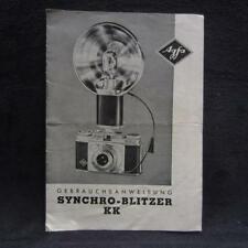 Original Agfa Synchro-Blitzer KK Anleitung / Bedienungsanleitung