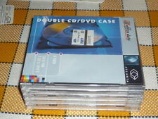 CD DVD case double - 5 pack, each item for 2 CD/DVD new sealed - Office data