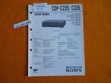 SERVICE MANUAL SONY CDP C235 C335 english Schaltplan Reparatur Anleitung