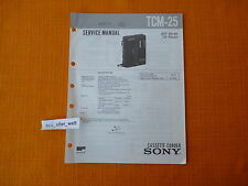 SERVICE MANUAL SONY TCM 25 english Reparatur Anleitung Schaltplan