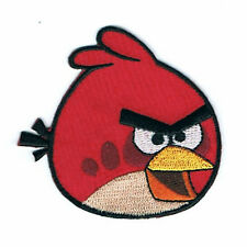 ANGRY BIRDS, rot, Vogel, Applikation zum Aufbügeln, Patch, Aufbügler