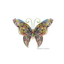 MANDALA SCHMETTERLING Bügelbild, Print Patch zum aufbügeln