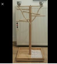 New Boxed Wooden Bird and Parrot Play Stand