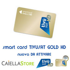 TESSERA SCHEDA SMART CARD TIVUSAT HD TVSAT ORO GOLD NUOVA DA ATTIVARE