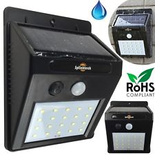 20 LED Solar Sensor Light Flood Security Powered Garden Motion Outdoor Lamp Uk